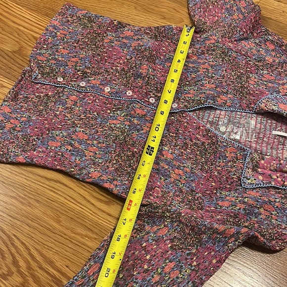 NWT Free People Amelia Printed Blouse Bell Sleeve Blouse $138 Size M or L - Picture 6 of 16
